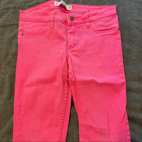 Abercrombie and Fitch Hot Pink / Neon Jeans - Picture 2 of 4